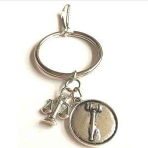 Law Keychain Purse Charm Zipper Pull Lawyer